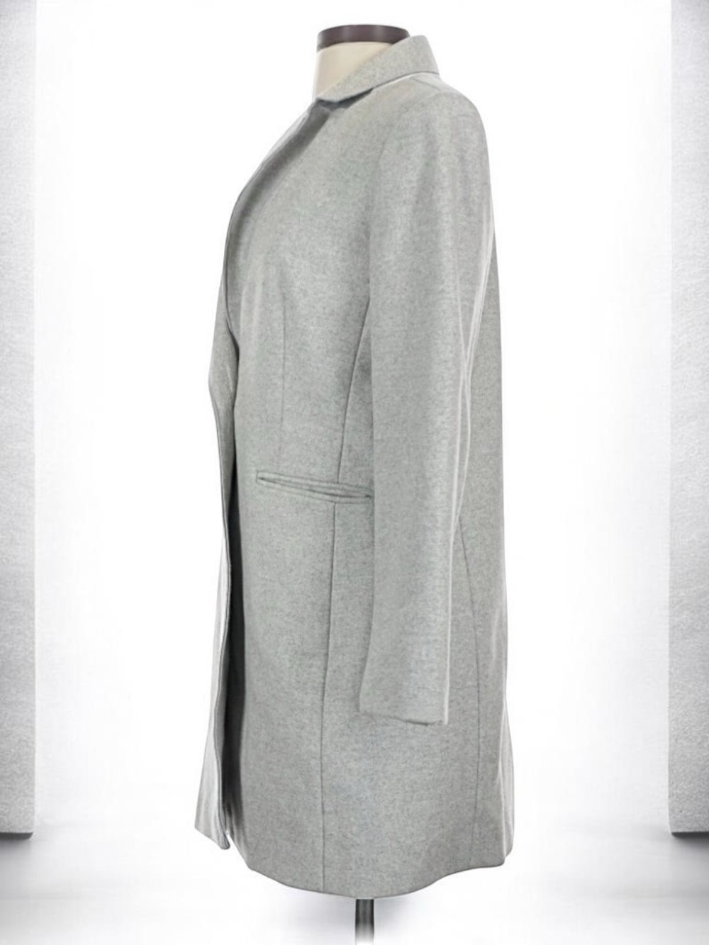 Banana Republic Light Gray Coat Jacket Size 6 | Classic Tailored Blazer Coat - Picture 11 of 16
